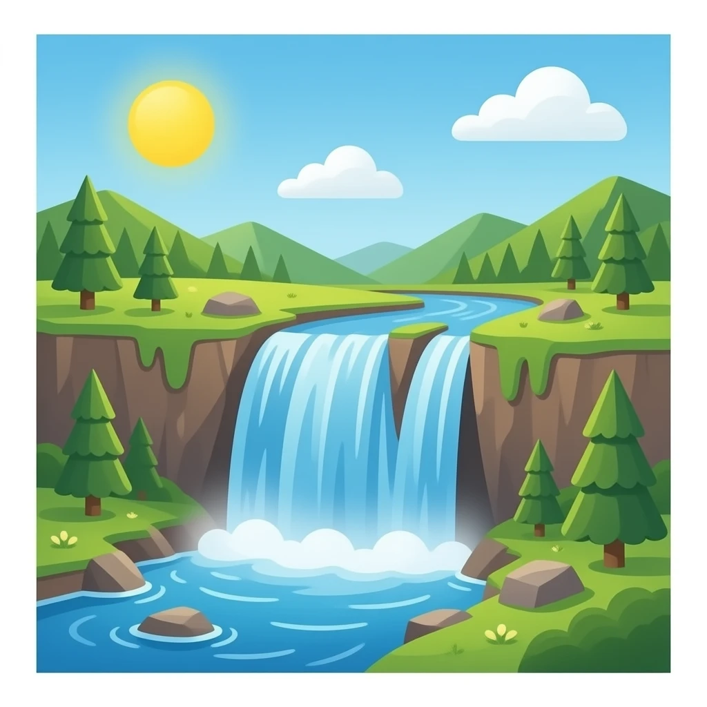 Waterfall emoji