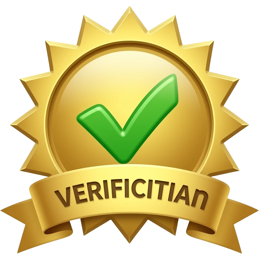 Verificado de oro brillante pero que no aparezca el de abajo emoji