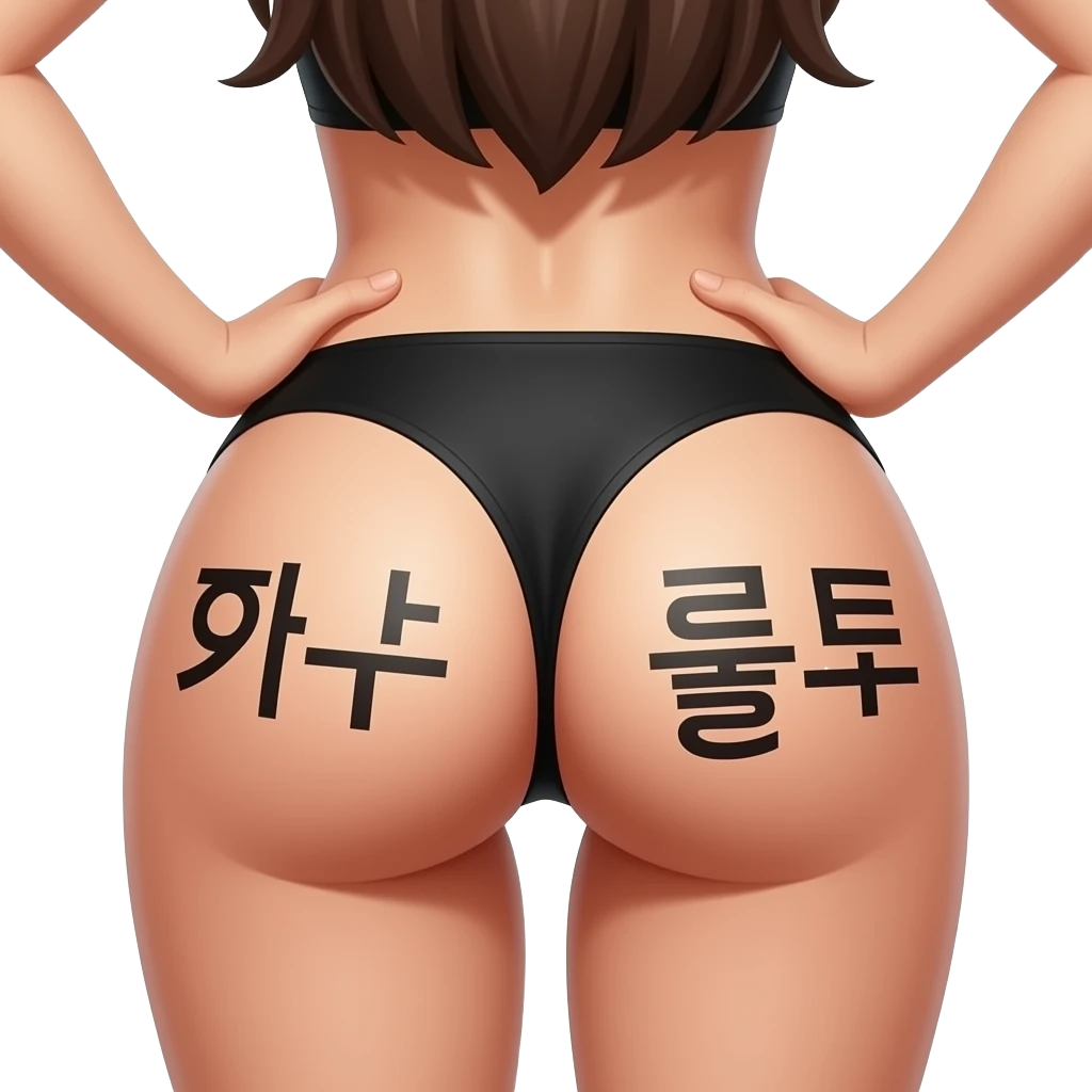맨몸 여성이 콘서트장에서 엉덩이로 이름을 쓰고있다 emoji