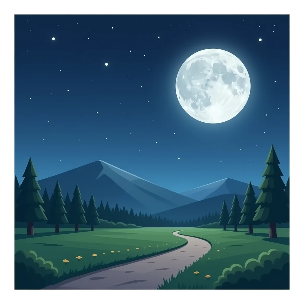 Noite com lua emoji