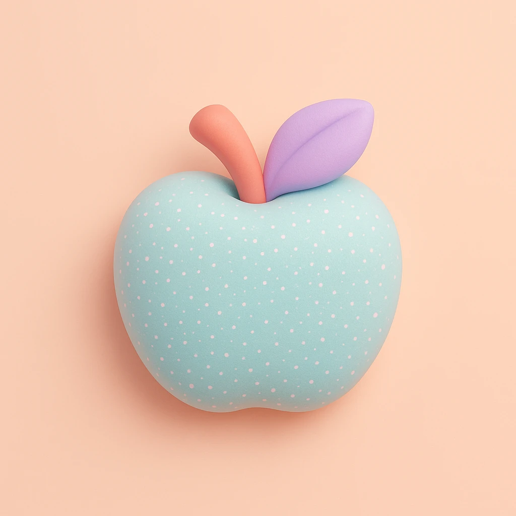 glitter green apple emoji