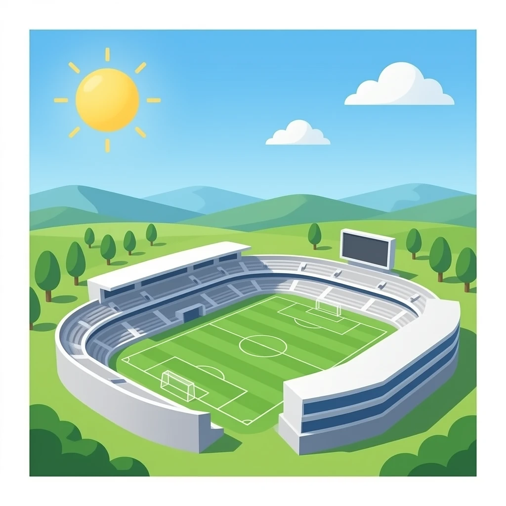 soccer stadion emot from the sky emoji