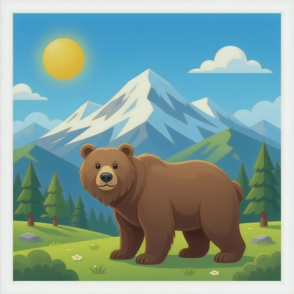 Mont-Blanc et ours avec de la barbe emoji