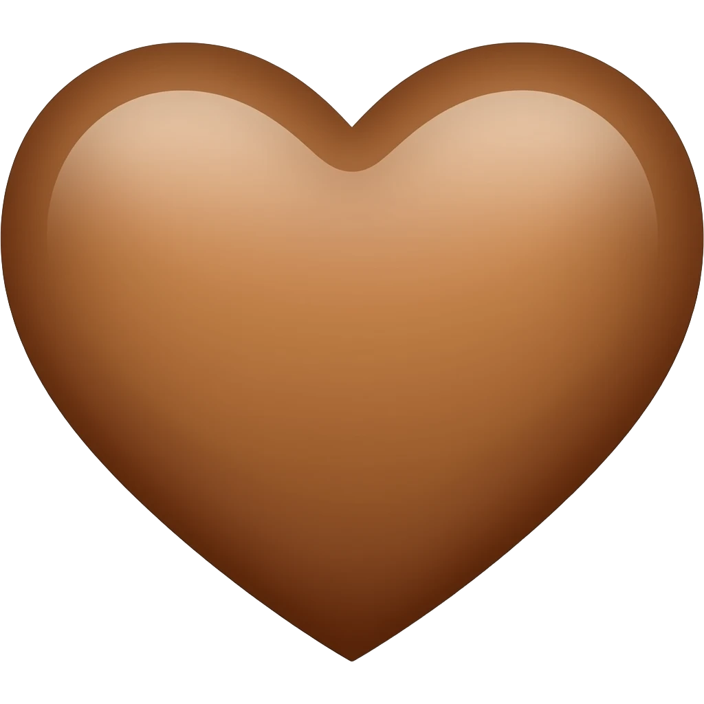 Brown heart emoji