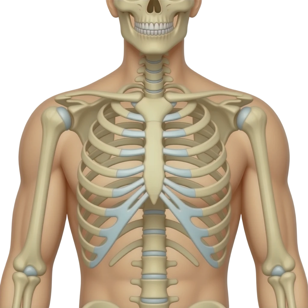body skeleton with muscles emoji