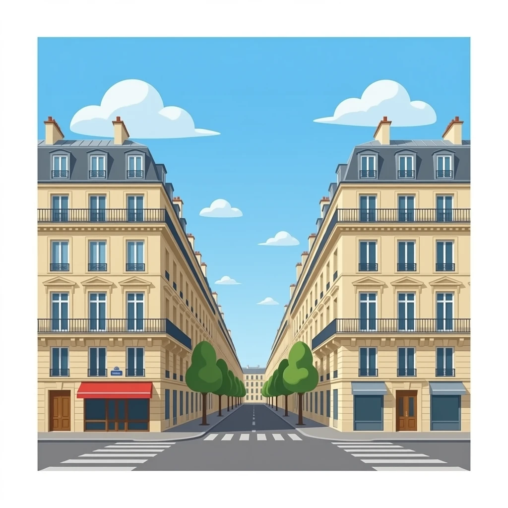 Hyper realistic Typical haussmannian buildings in paris emoji | AI ...
