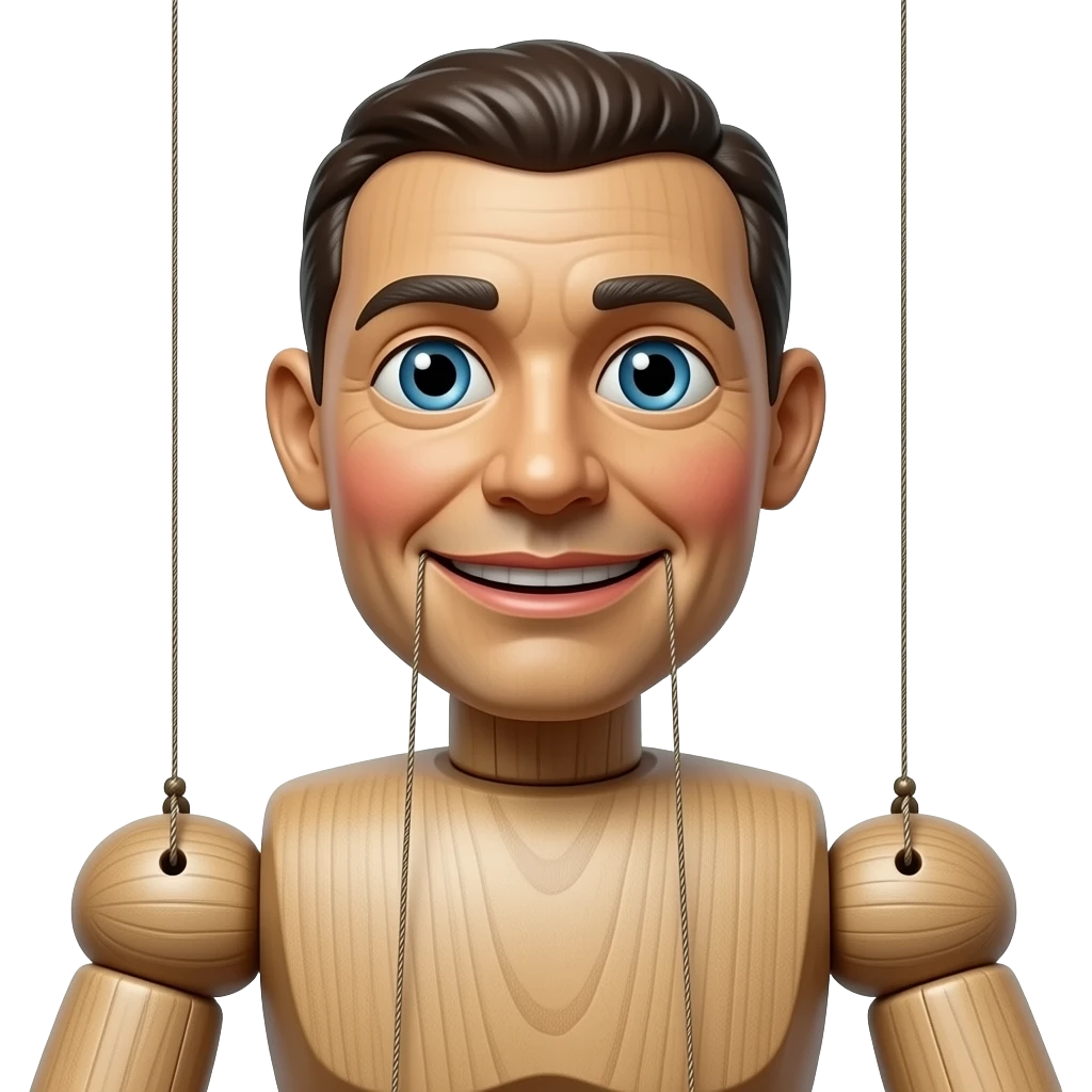 кукольная марионетка с отвисшейй челюстью emoji