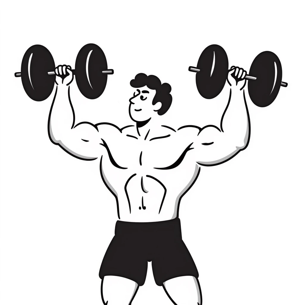 body builder lifting dumbbells emoji