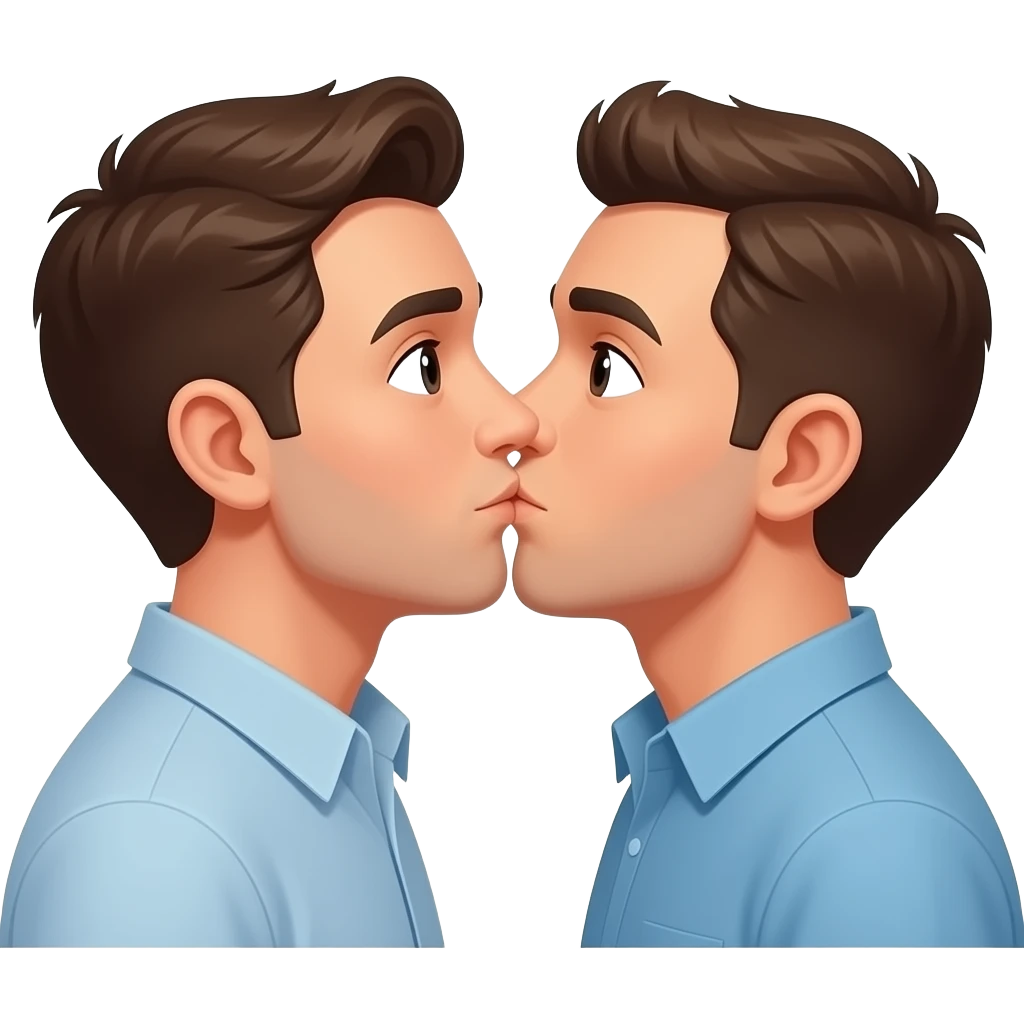 Un homme qui baise un autre homme emoji