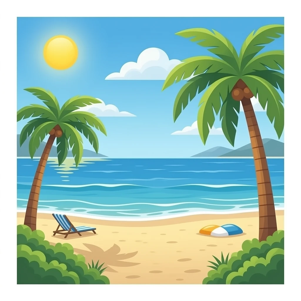 sun beach emoji