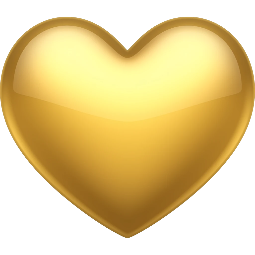 add a gold heart in the middle emoji