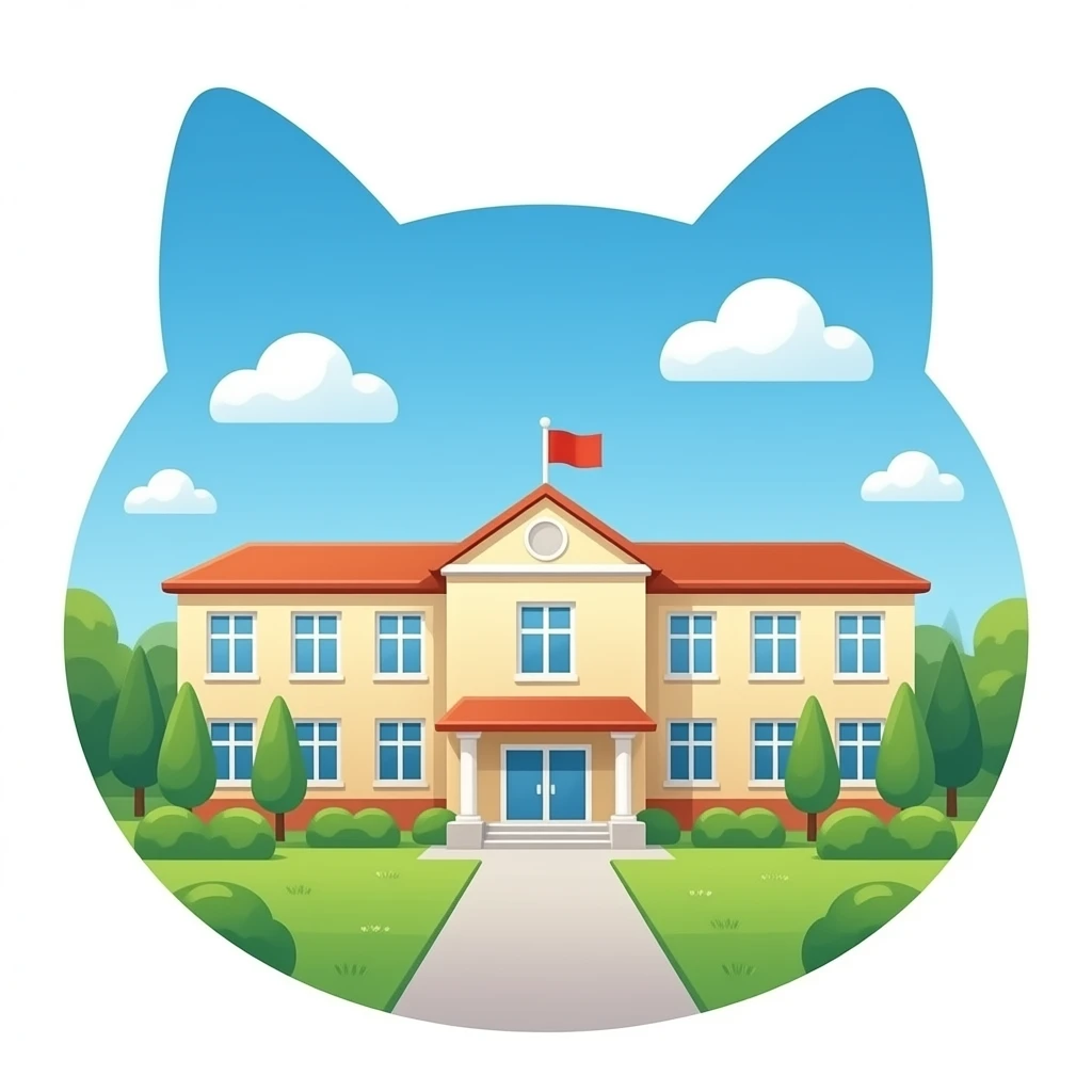 Зроби школу у вигляди котика emoji