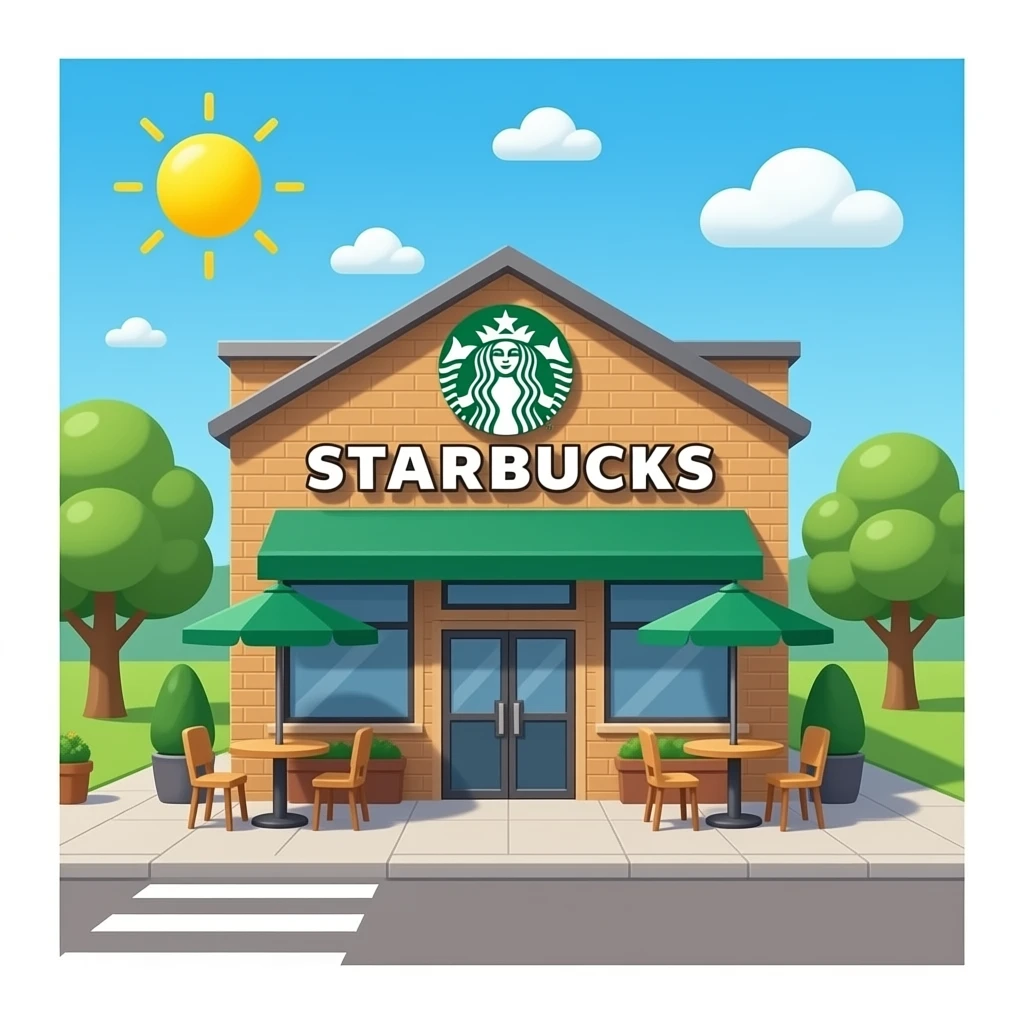 Starbucks café emoji | AI Emoji Generator