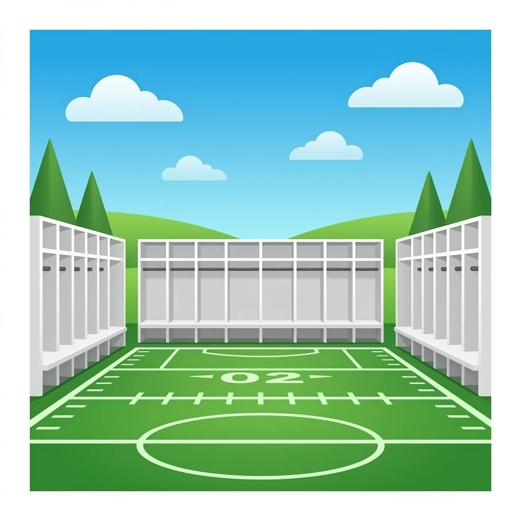 a white football locker room emoji