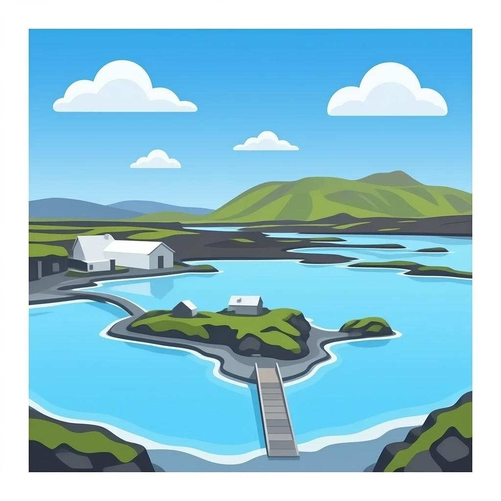 Famous Blue Lagoon in Iceland emoji