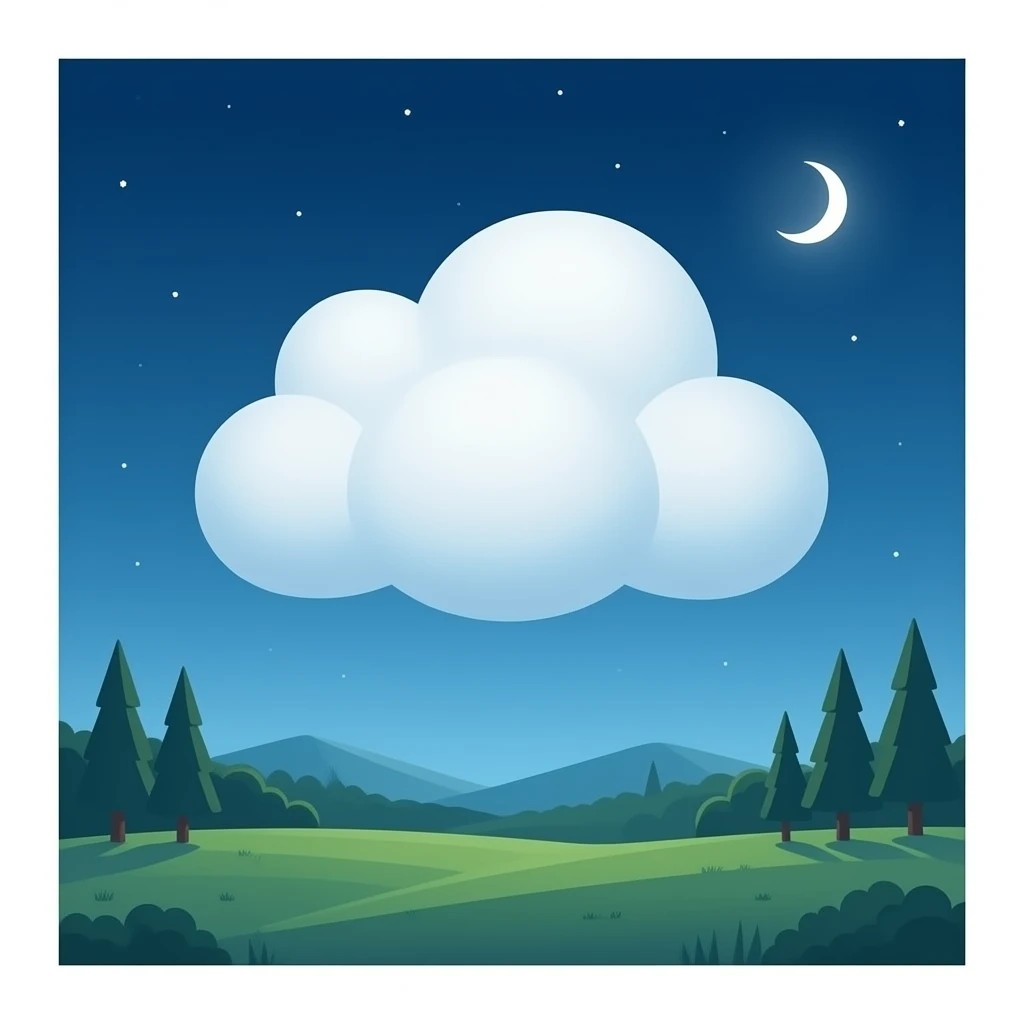 cloudy night sky emoji
