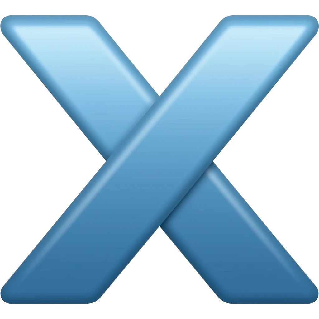 blaues x emoji
