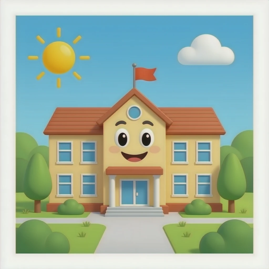 дай смішний емодзі з школою emoji