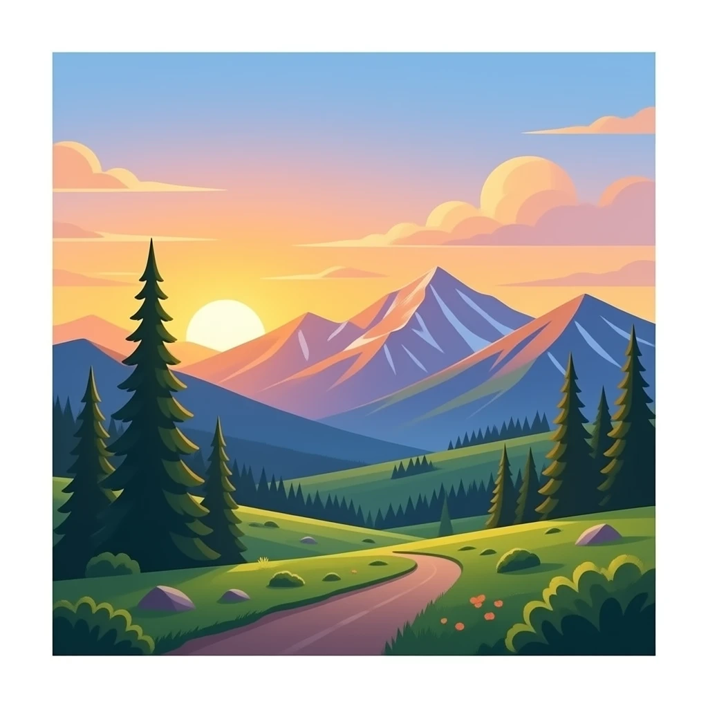 Montana mountain sunset emoji