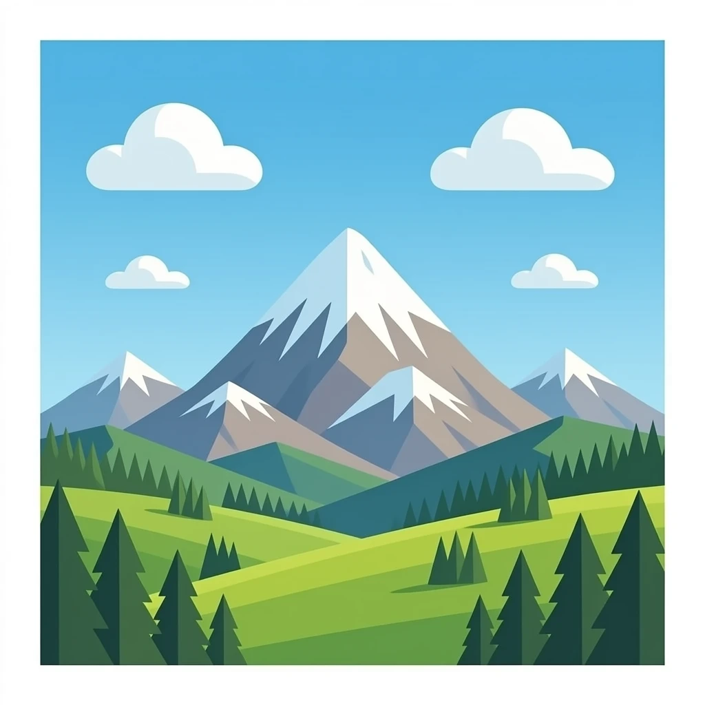 Mountain peak  no background emoji