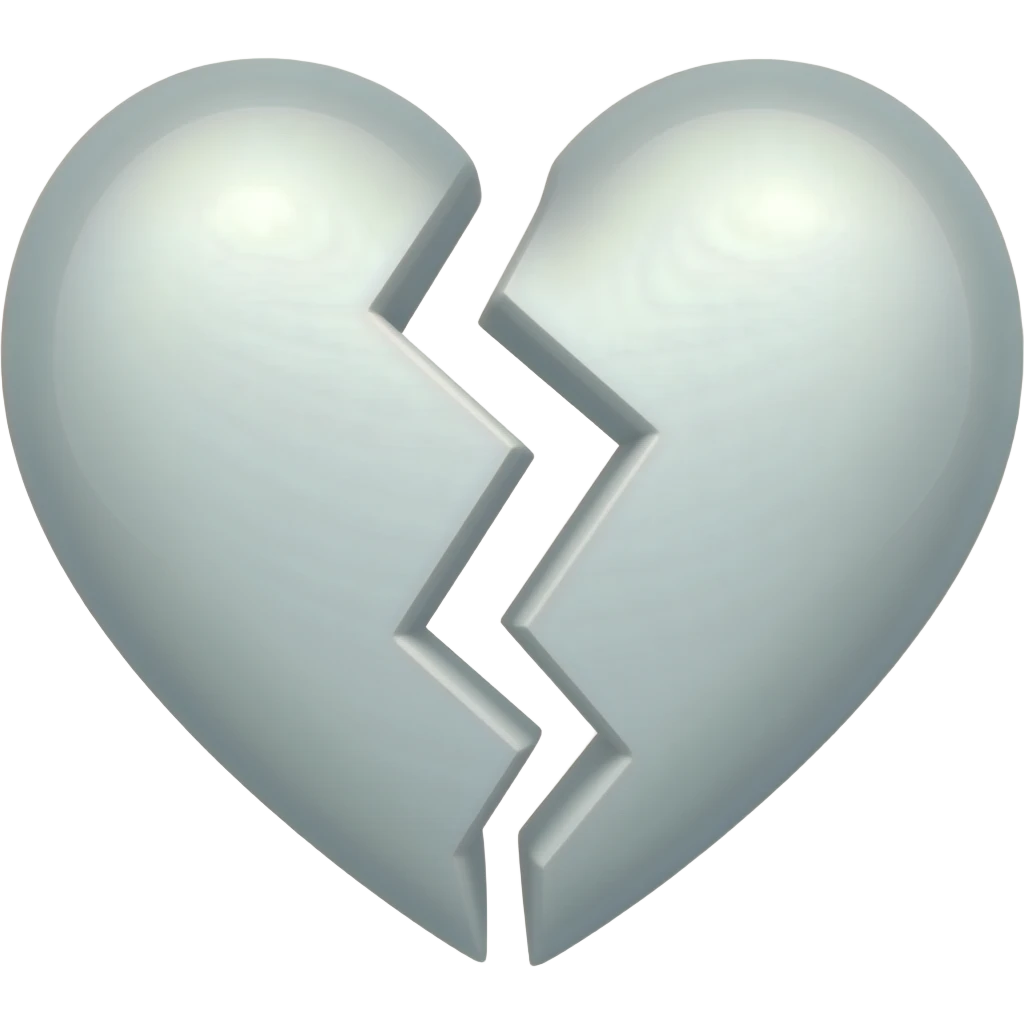 🤍+💔 emoji