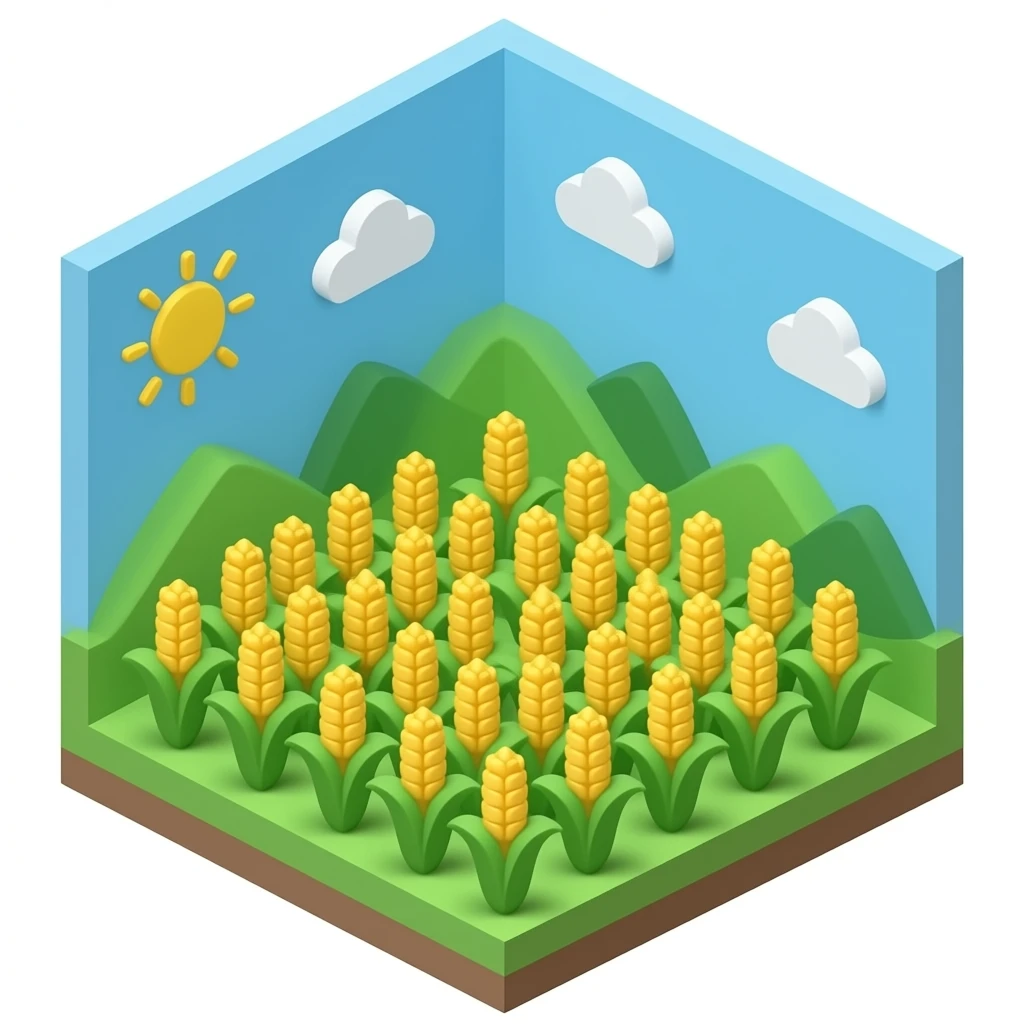 cornfield isometric emoji
