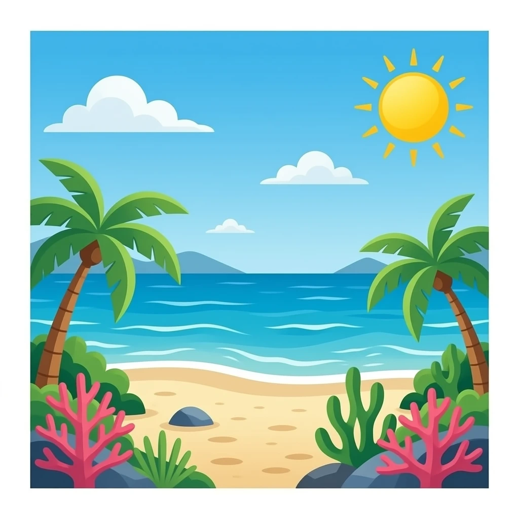 beach ree emoji