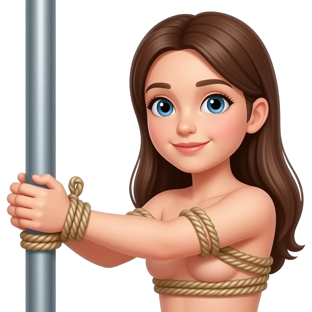 The girl's hands were tied to a pole and then she was stripped naked. emoji