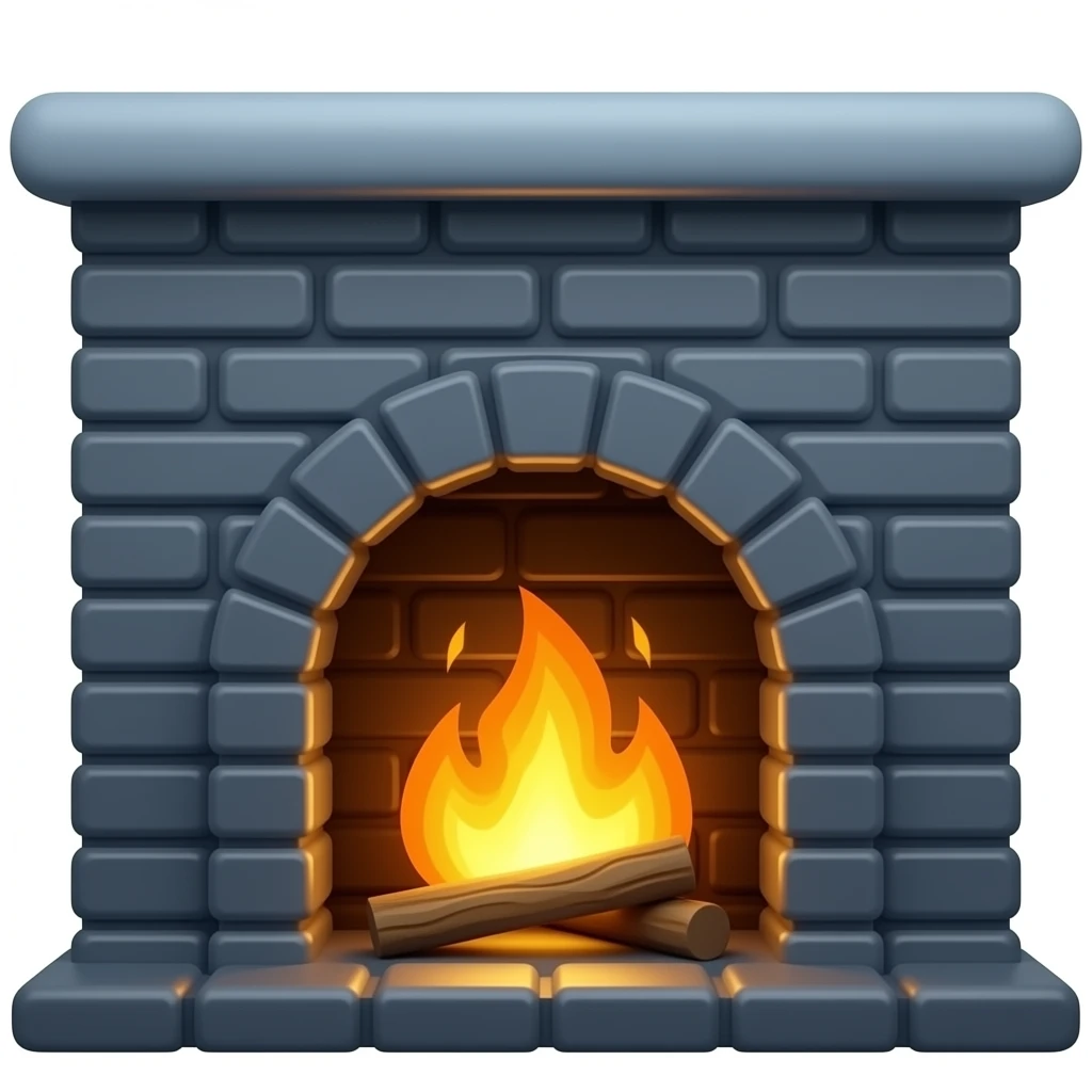 fireplace with sofa emoji