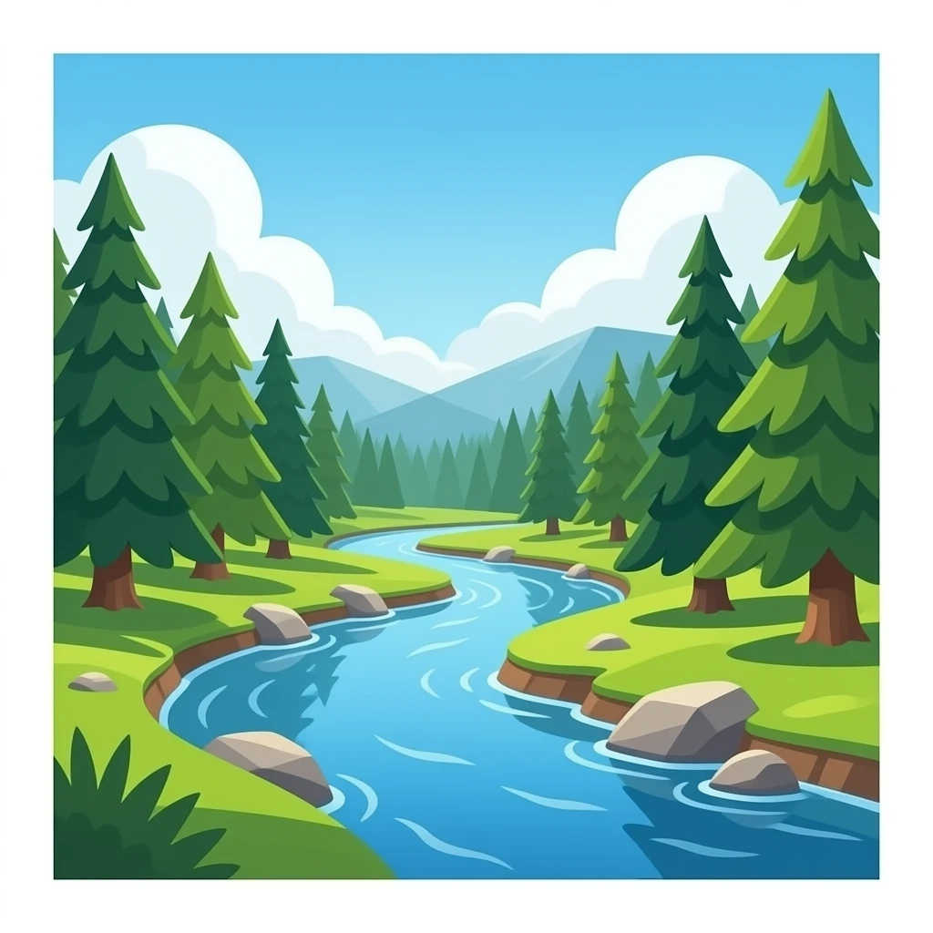 river forest emoji