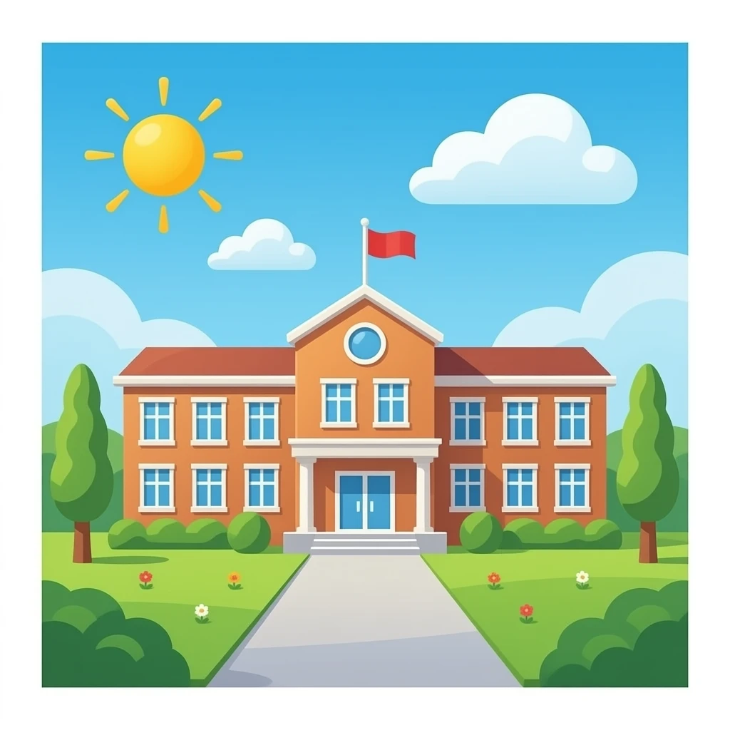edificio escolar sin fondo emoji