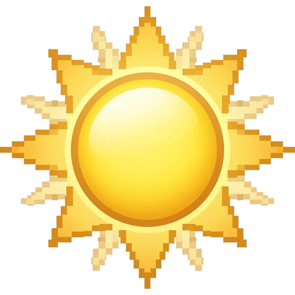 pixel sun emoji
