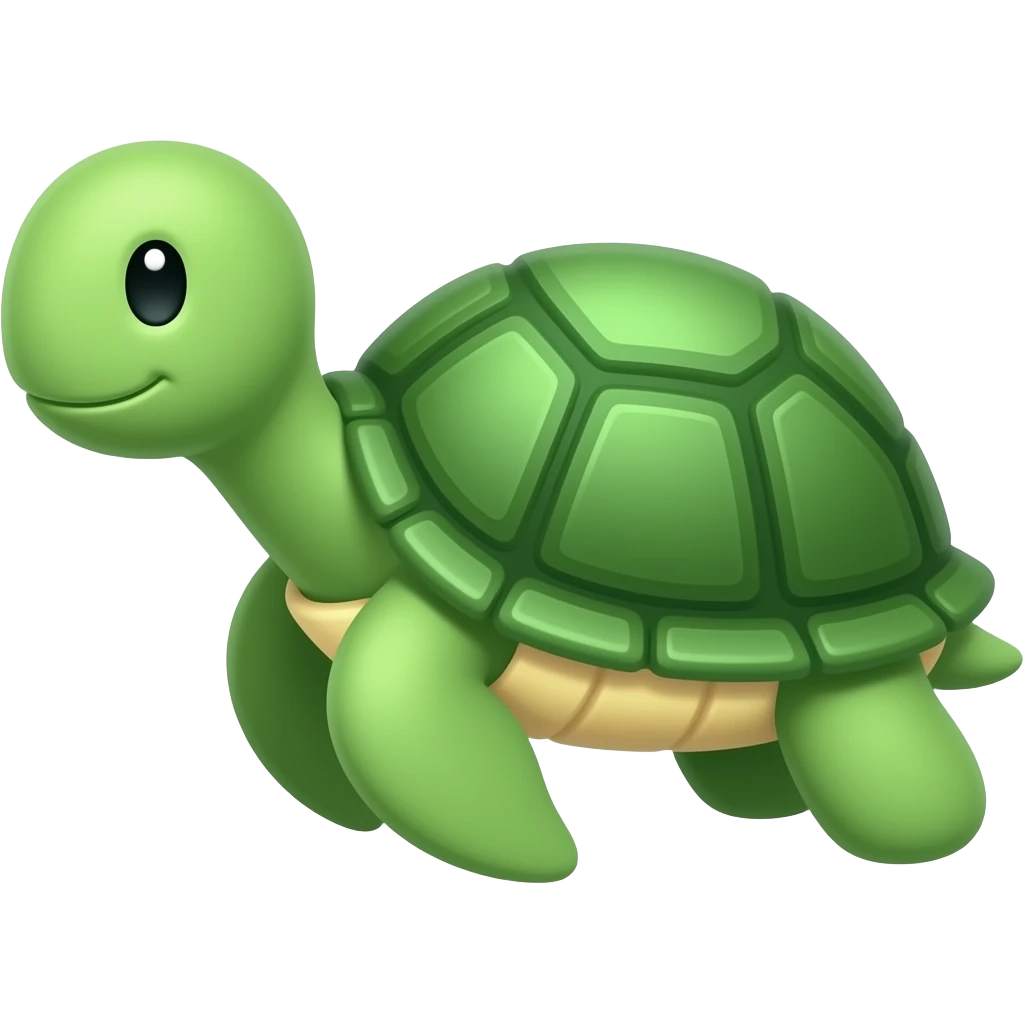 simple cute green sea turtle emoji less detail emoji