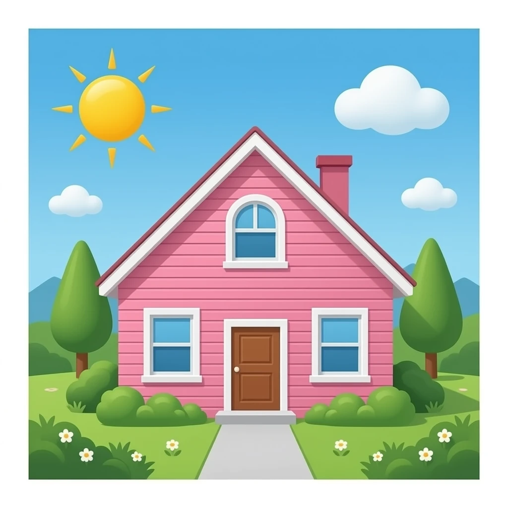 Pink home emoji