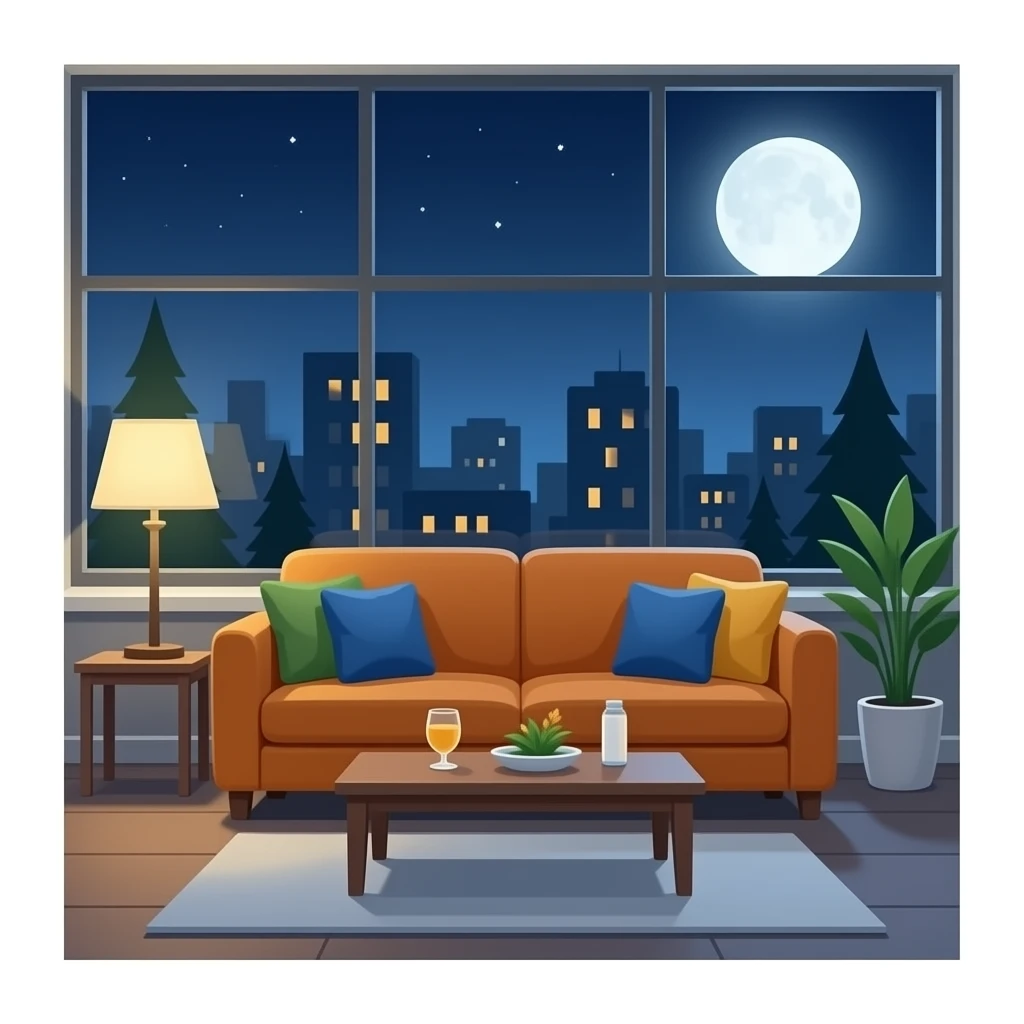 cozy hotel lounge emoji