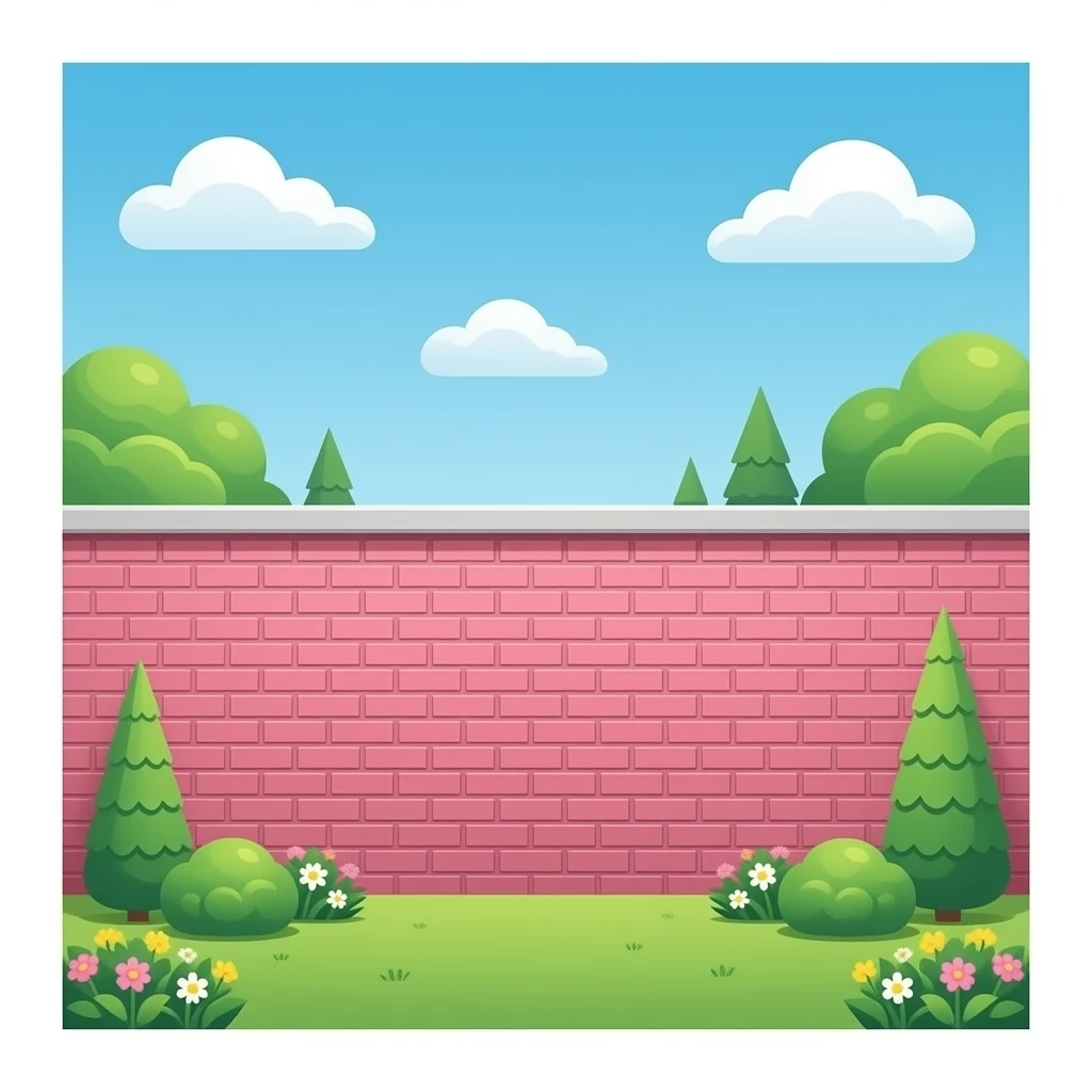 Pink bricks wall side Without anything around emoji