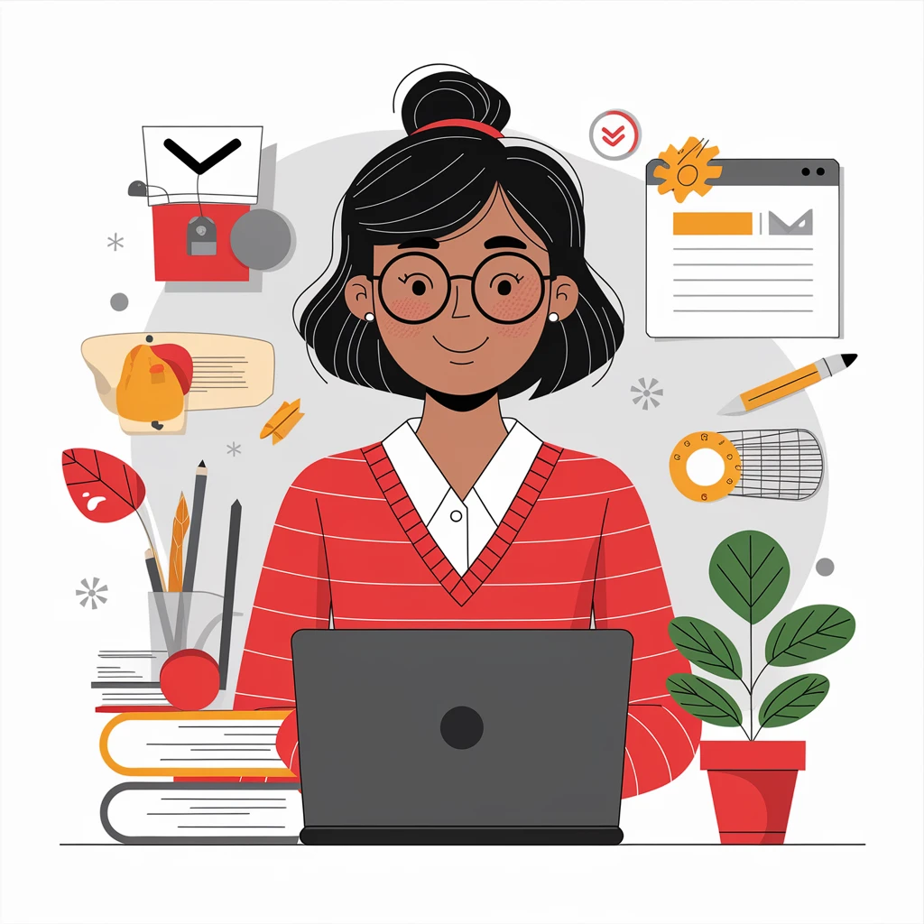 everyday routine of an online english teacher emoji