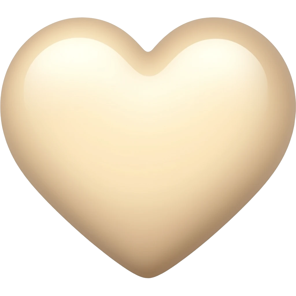 Бежевое сердце emoji