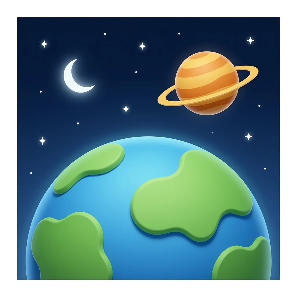 make me a cute Cosmic planet emoji