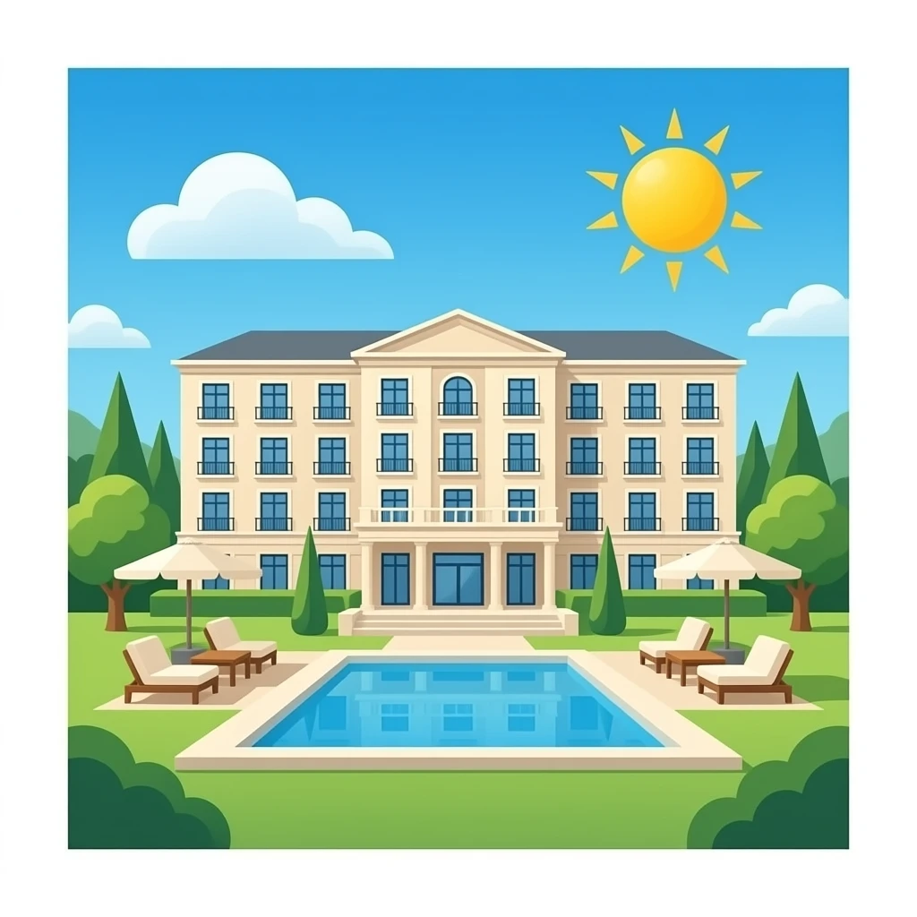 luxury hotel transparent background emoji