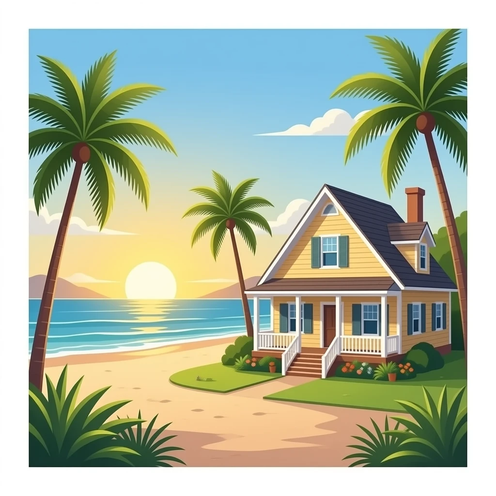 beach house golden hour emoji