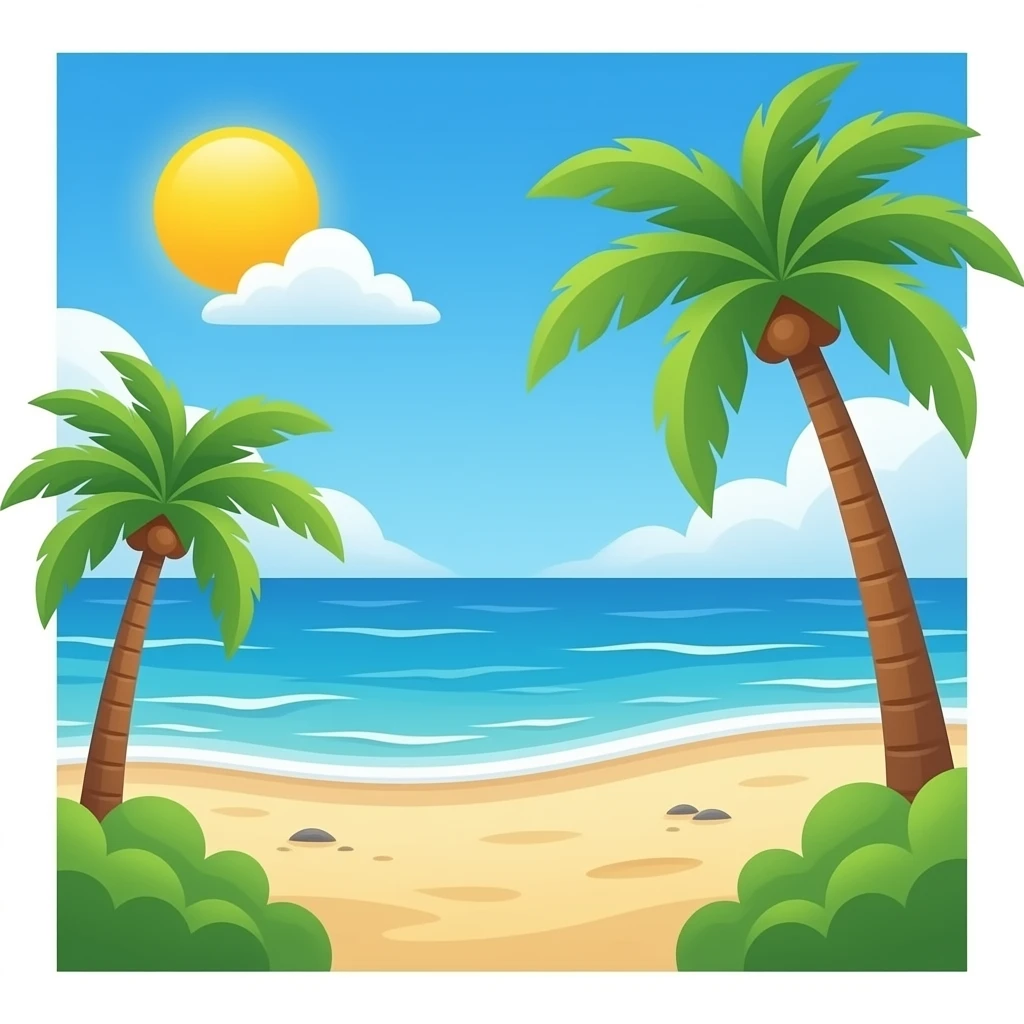 Beach emoji