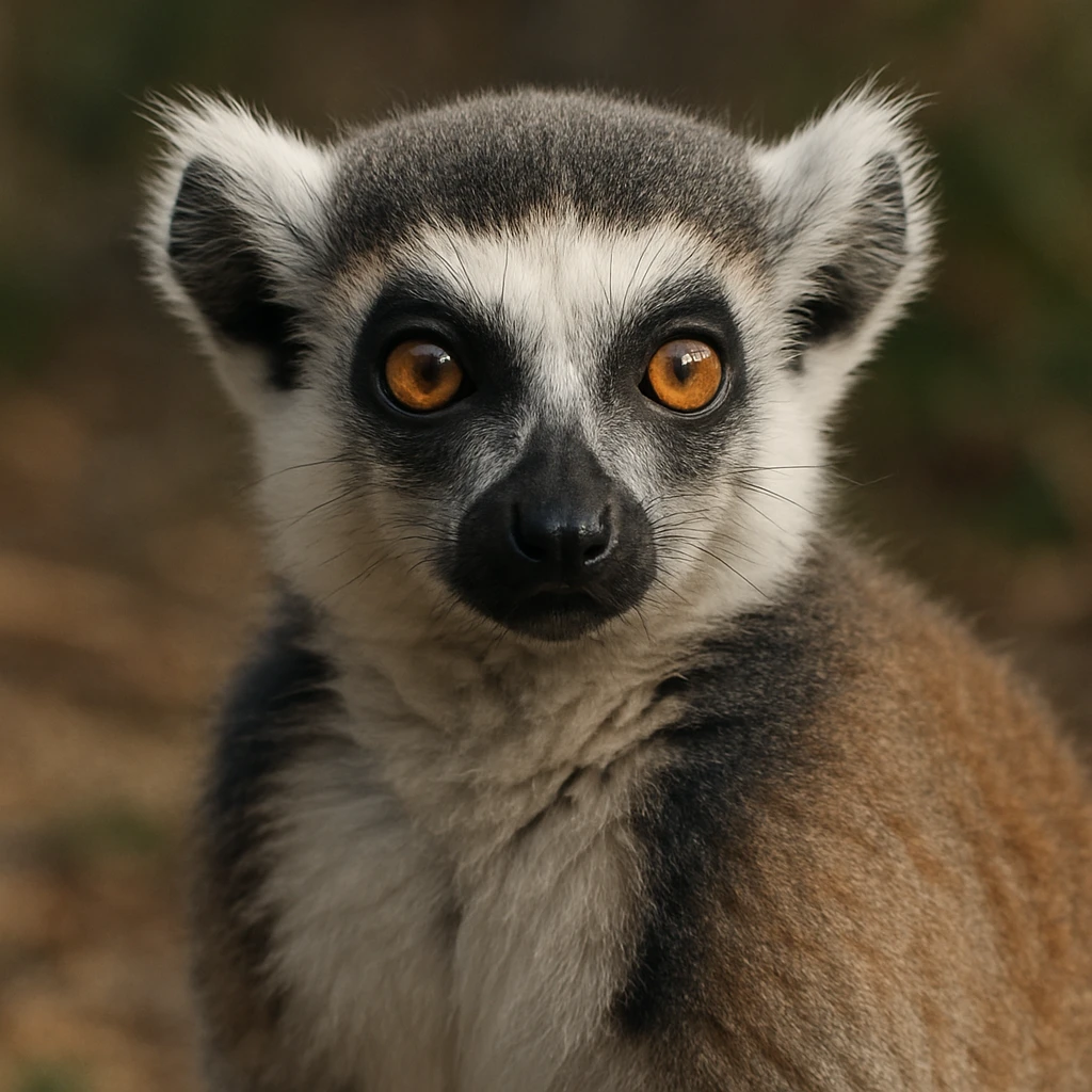 realistic lemur, detailed fur, expressive eyes emoji