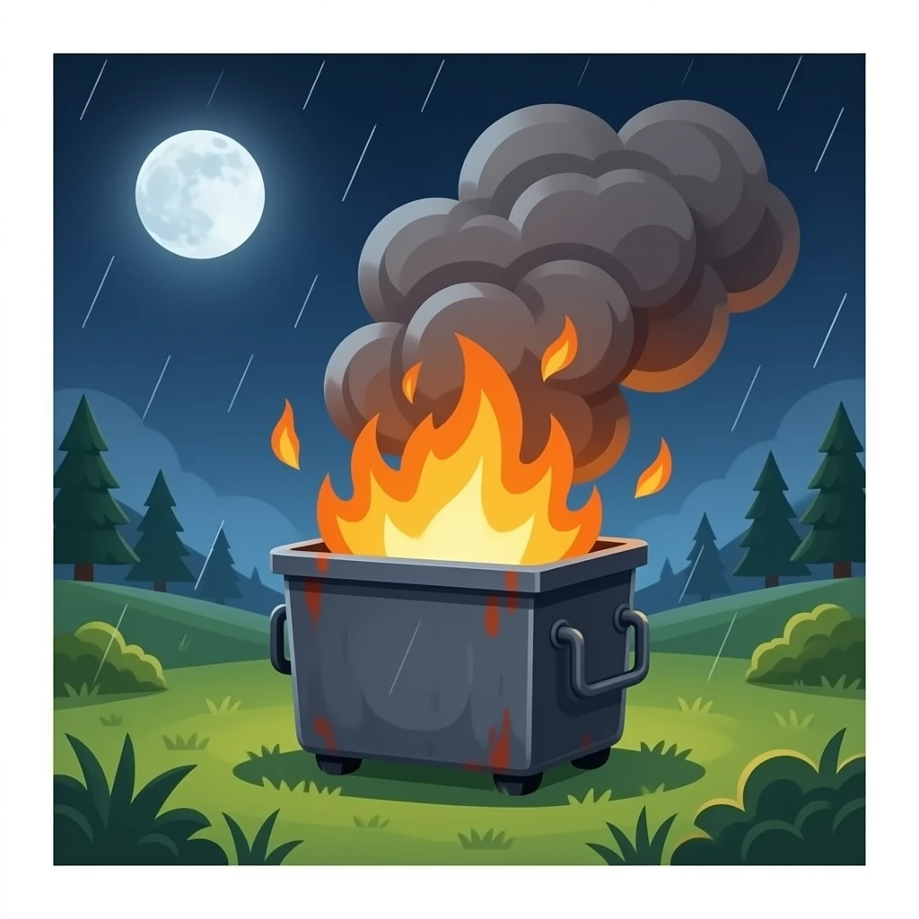 dumpster fire emoji