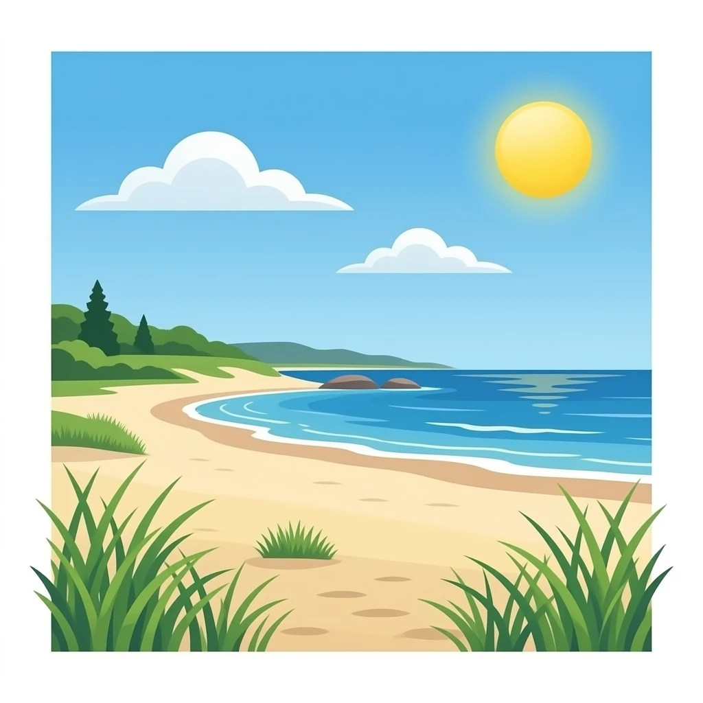 cape cod beach scene emoji