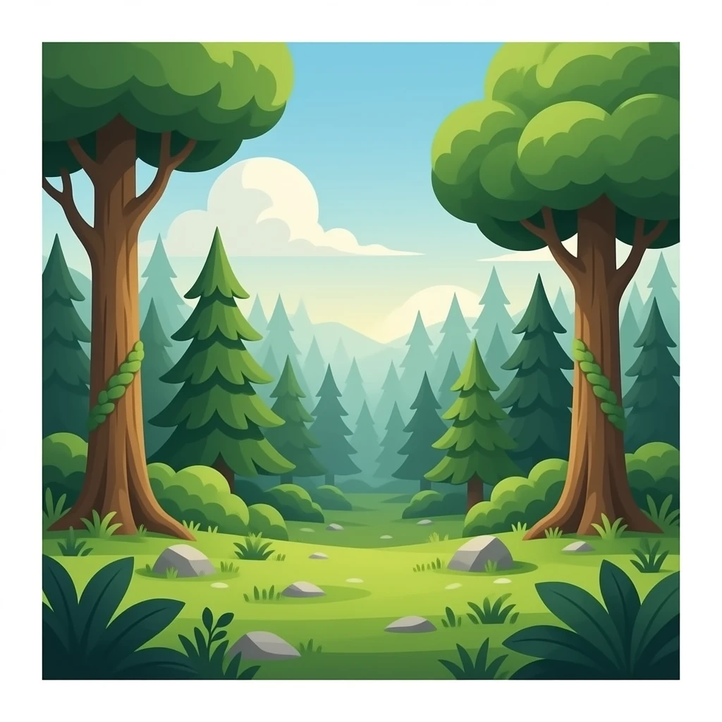 Eco punk, Ai, hybridized, living Forest emoji