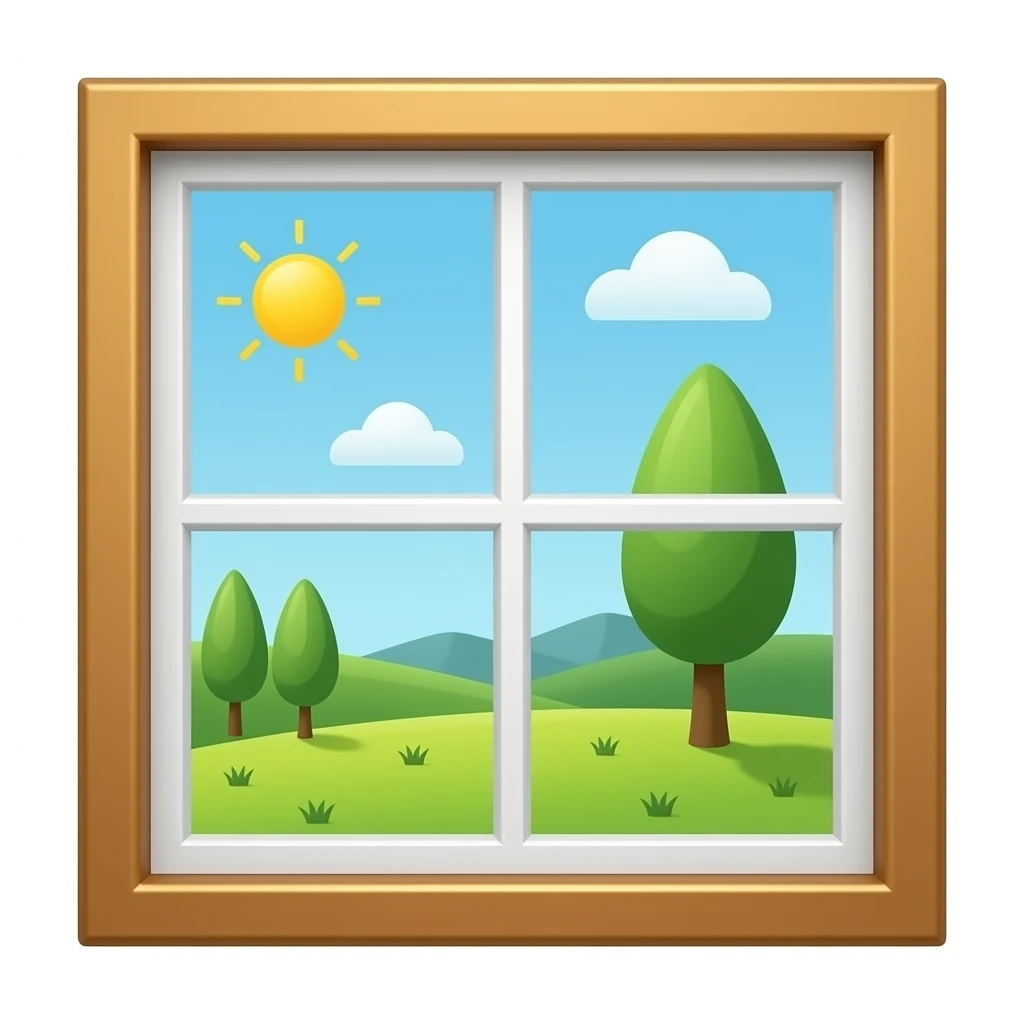 bronze colored framed window emoji