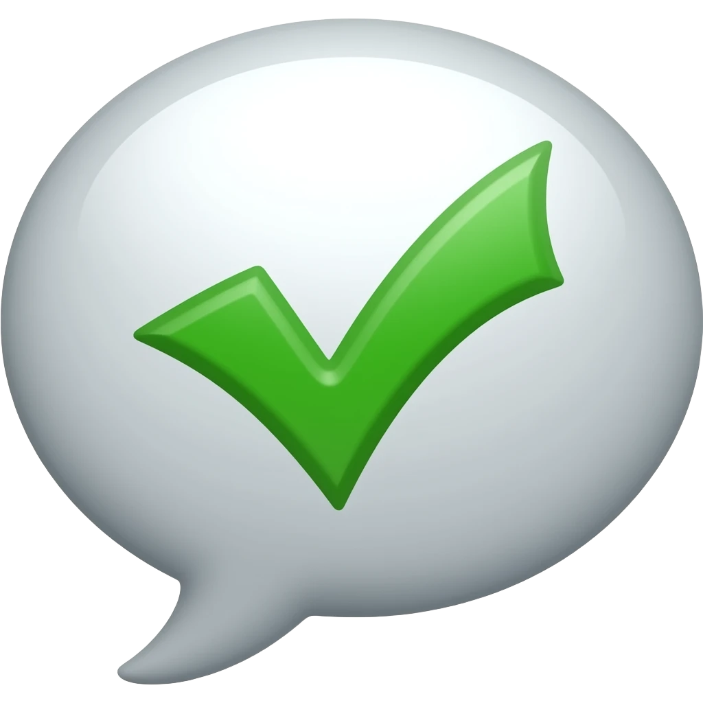 message  delivered, put a green tick over it. no text emoji