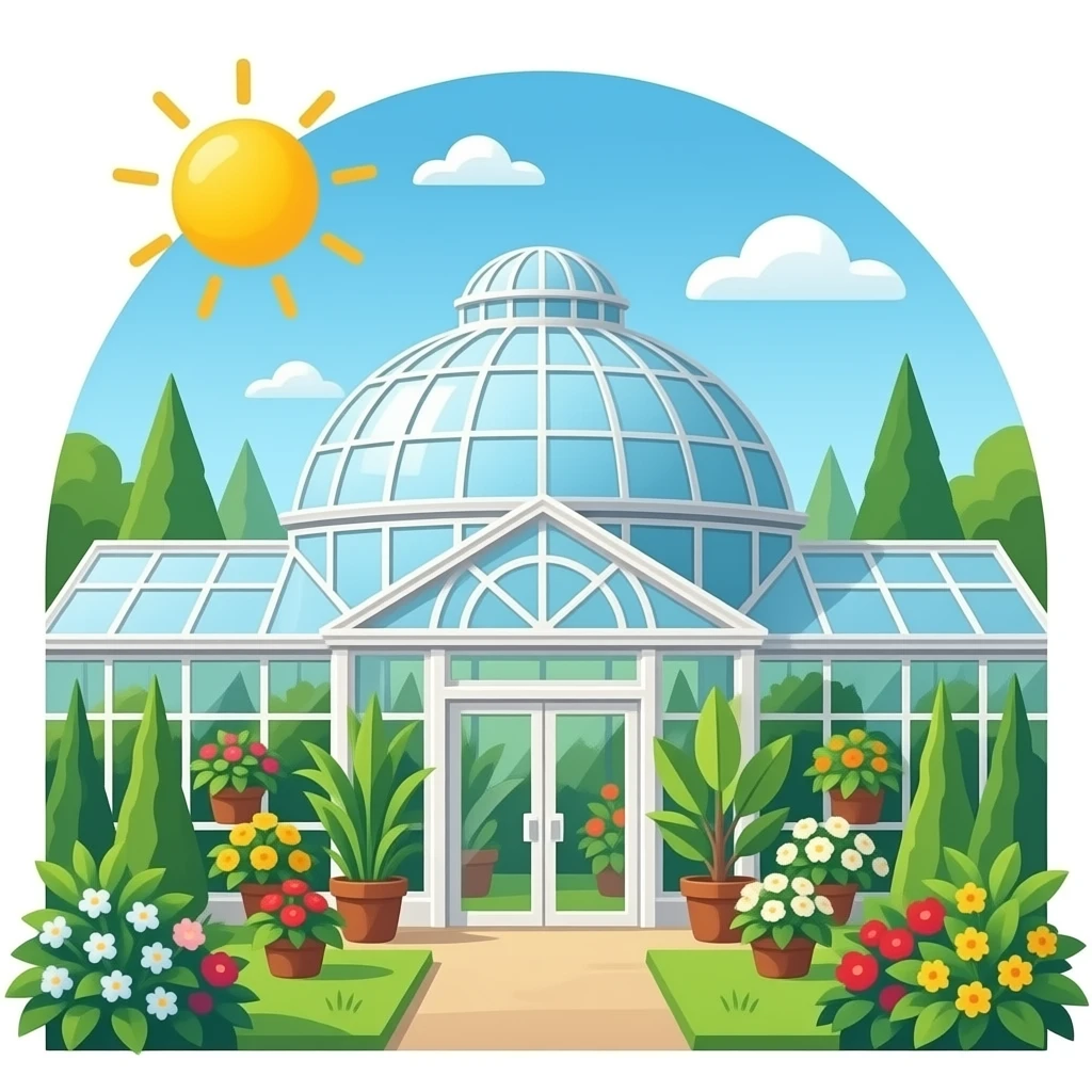 dome botanic greenhouse emoji