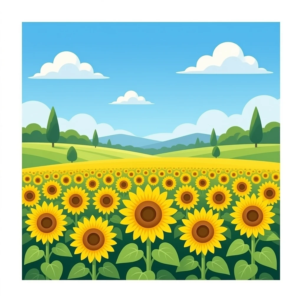 Campo dos girassóis ios emoji